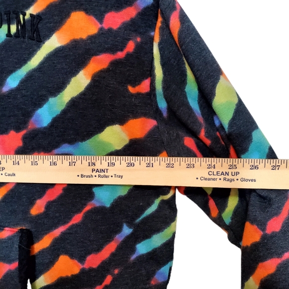 Victoria's Secret PINK Zebra Black Ombre Rainbow Tie Dye Sherpa Set - Picture 5 of 15